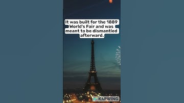 Do you know the Eiffel Tower was built as a temporary structure?