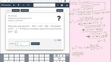Deltamath Polynomial Long Division Lvl 4