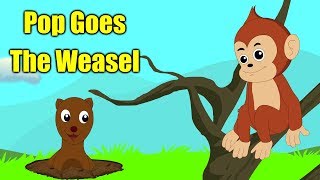 Pop Goes The Weasel With Lyrics | Nursery Rhymes for Kids