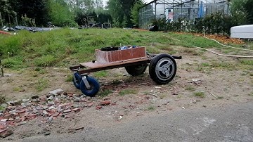 Homemade RC Lawnmower with bldc brushless hub motor controller in progress part1