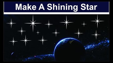 How to make shining Star in coredraw   Draw a Sparkle Star in coreldraw hindi