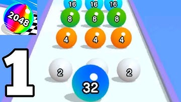 BALL RUN 2048 :1 vs9999 All Levels Gameplay New Big Update Android,ios