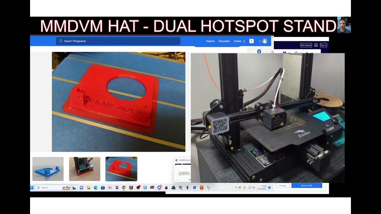 3d print dual hat mmdvm base stand with 2 8 nextion screen youtube