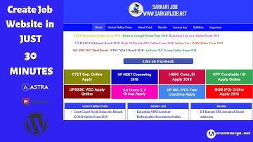 Make Sarkari Result Website Just 20 Minutes: WordPress Sarkari Result theme setup