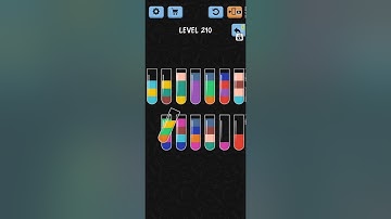 Water Color Sort Level 210 WalkThrough Solution Gameplay