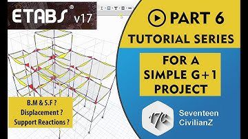 [ Part 6 ] Etabs 2017 Beginners Tutorial Series | For Simple G+1 Building | Seventeen CivilianZ