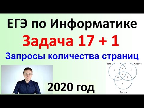ЕГЭ Информатика 2020 ФИПИ Задача 17 + 1 задача