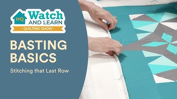 How to Stitch that Last Row - Handi Quilter Watch and Learn Quilting Show
