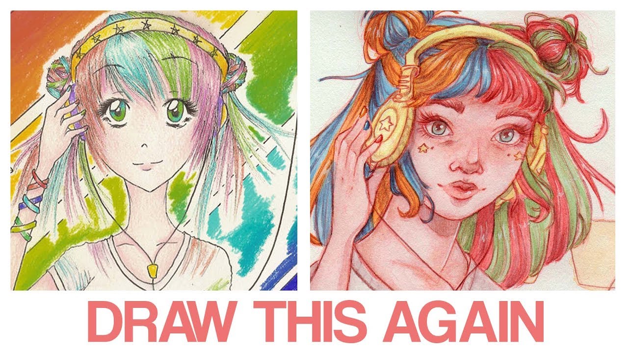 DRAW THIS AGAIN CHALLENGE | 2011 vs 2017 - YouTube