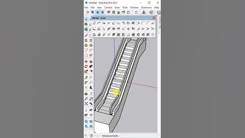 creating escalator using #1001bit Plugin #sketchup #shorts