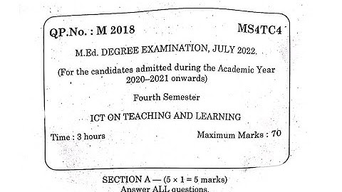 ICT Teaching and Learning #TNTEU #M.ed #4th sem #2nd year
