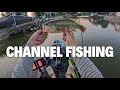 CHANNEL FISHING!!! HIS FIRST BASS!!!