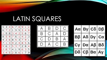 Latin Squares Design Statstics
