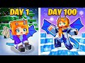 I Survived 100 DAYS as an ICE DRAGON in Minecraft!