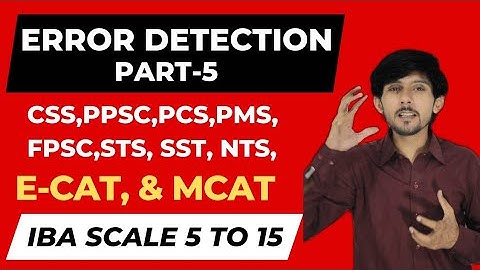 #errordetection Error Detection & Correction Tricks | English Grammar For CSS,PCS,PMS,FPSC,IBA,SST.