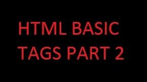 Html Tutorials in Urdu/Hindi part 2|| HTML BASIC TAGS