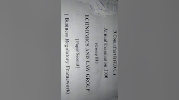 business regulatory framework  question paper 2020 | BRF | business law group | kumoun university |