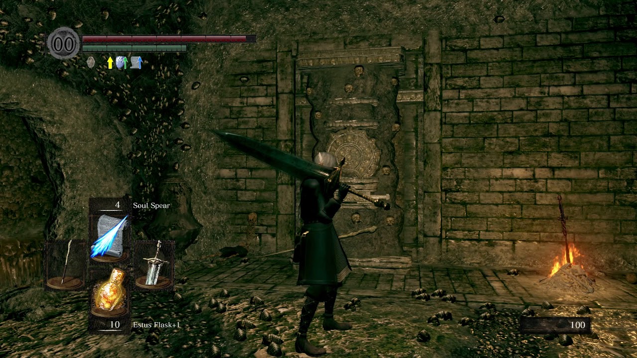 How to get to the Pinwheel boss fight from the Firelink Shrine - YouTube