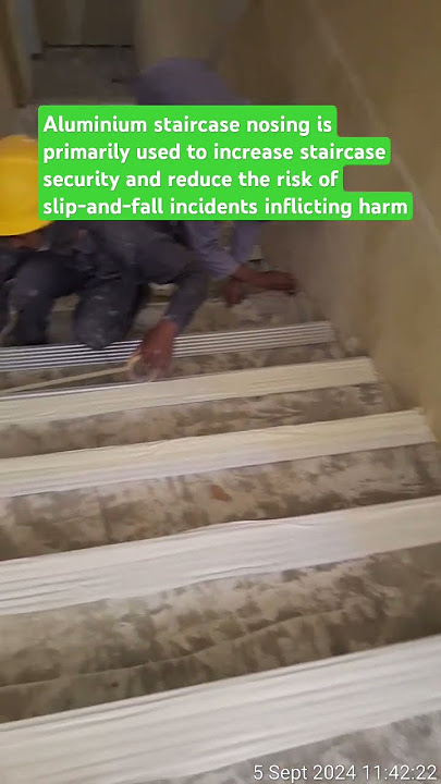 Aluminium staircase nosing reduces the risk of slip-and-fall incidents #AluminiumStairNosing