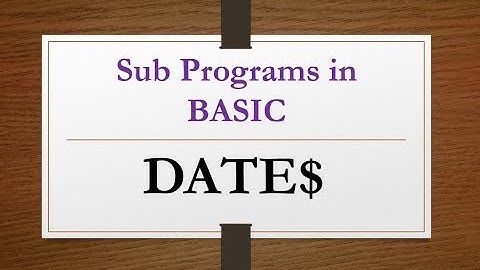 Use of DATE$ function in GW BASIC| How to use DATE function in gw basic| 10th class computer lecture