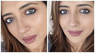 Easy and Elegant Liquid Foundation Makeup: My Winter Makeup with some Blue Kohl.