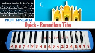 Not Angka Pianika Lagu Ramadhan Tiba