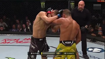 Gilbert Burns vs Khamzat Chimaev | EVERY STRIKE LANDED