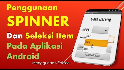 Menggunakan Spinner di Android Eclipse