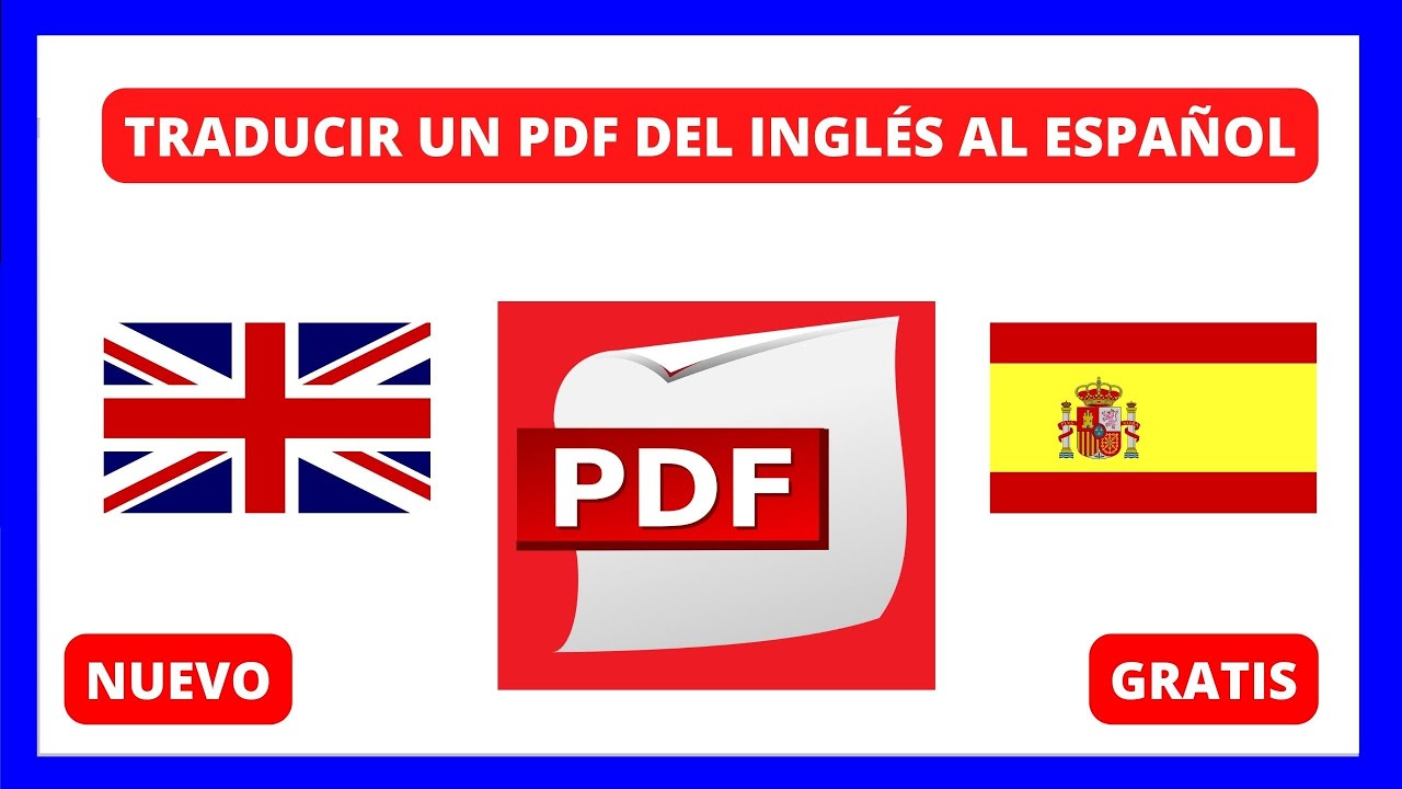 Cómo TRADUCIR un PDF de INGLÉS a ESPAÑOL | GRATIS | 2023 - YouTube