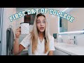 MY FIRST DAY OF COLLEGE (grwm + vlog)