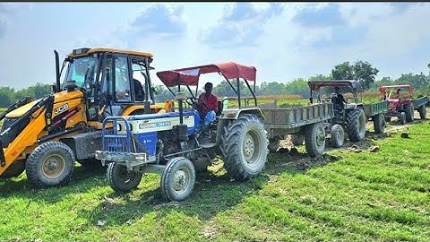 Jcb 3dx Eco Xpert Loading Field Mud Tractors | New Mahindra 405 Swaraj 744 Eicher 380 Sonalika Di 47