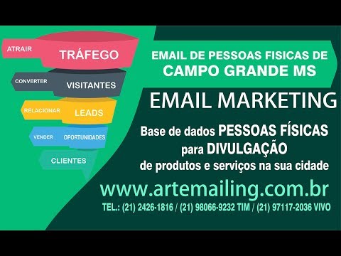Email de Pessoas Fisicas de Campo Grande MS - artemailing.com.br