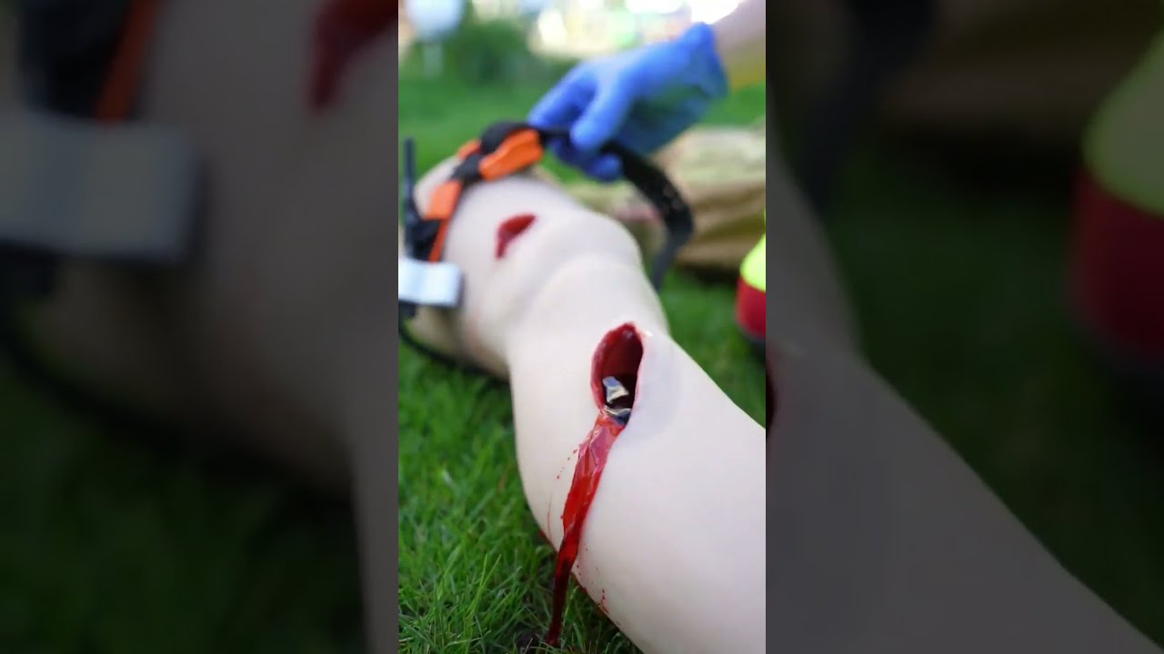 NO REAL WOUND Learn How To Stop A Major Bleed With Tourniquet Ambulance Paramedic Medical