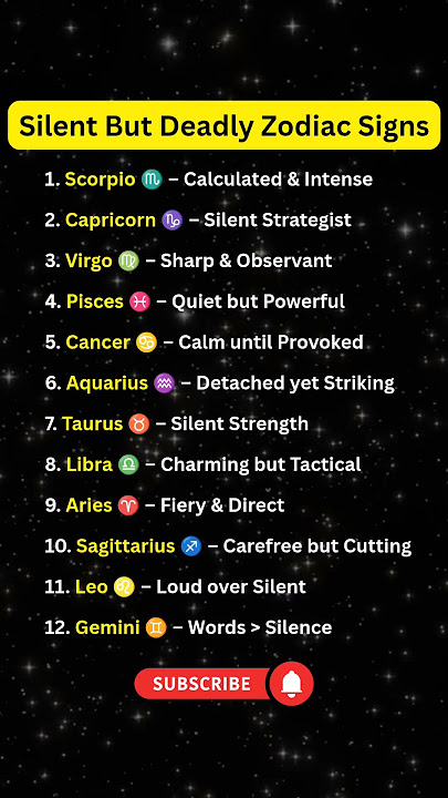 Silent But Deadly Zodiac Signs #zodiac #silent #deadly #shorts #astrology