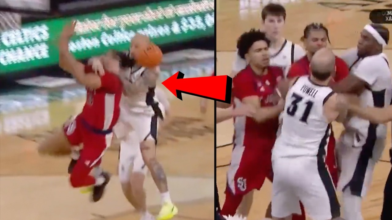 St. Johns, Providence MASSIVE BRAWL After Providence Tries To INJURE Bryce Hopkins!