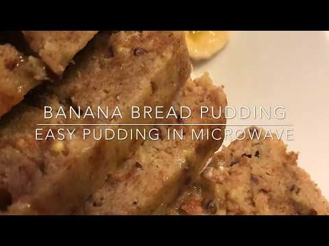 Banana Bread Pudding | Easy Pudding | Banana Pudding|Pudding in microwave