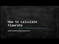 How to calculate flowrate