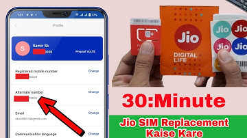 Jio Alternate Mumber Change Online Kaise Kare || Jio SIM Replacement Online Kaise Kare