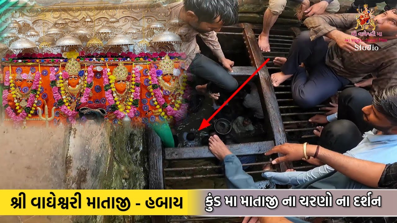 શ્રી વાઘેશ્વરી માતાજી -હબાય| કુંડ મા માતાજી ના ચરણો ના દર્શન🙏#ShreeVagheshwariMaastudio#vagheshwari