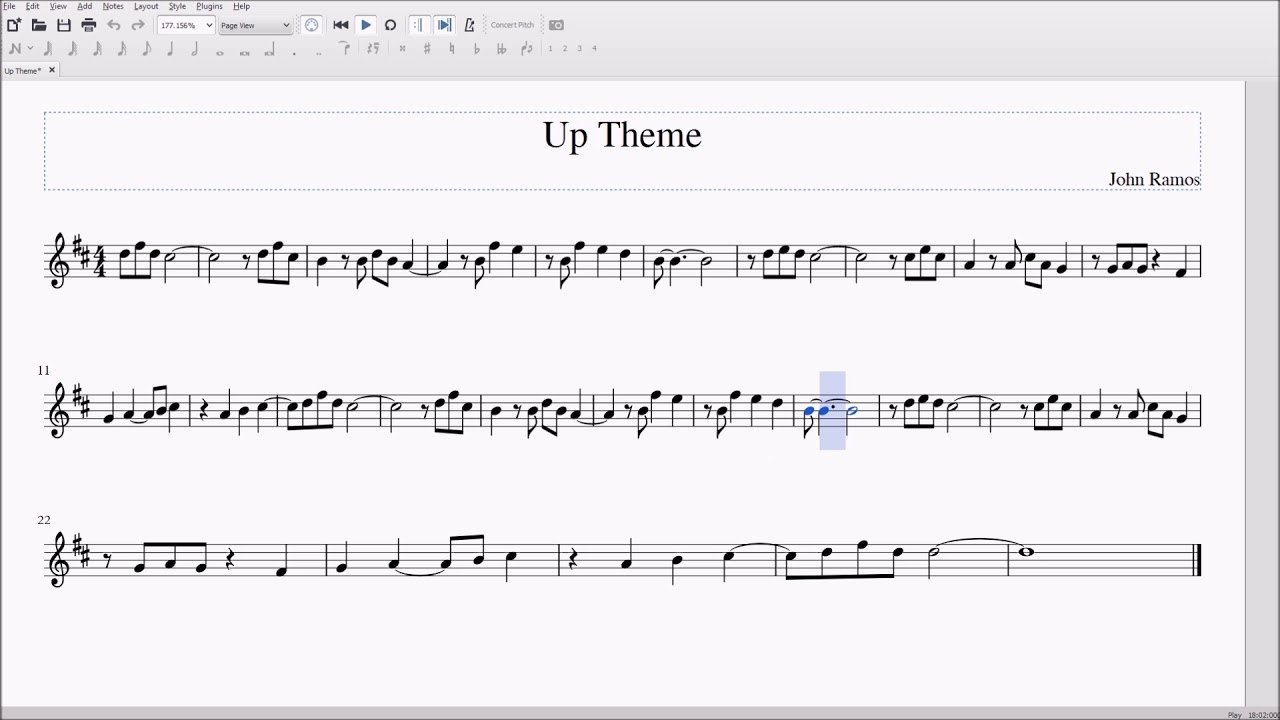 up, theme, alto, baritone, sax, saxophone, sheet, music, pixar, disney, f.....