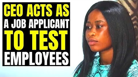 CEO ACTS AS A JOB APPLICANT TO TEST EMPLOYEES. @Dechoesreality #dharmann #lifelessonswithluis