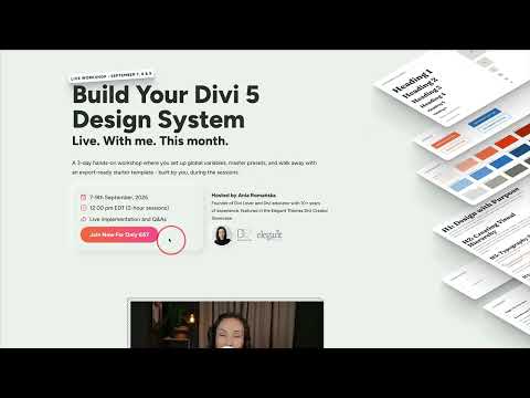 Join me at the Divi 5 Design System Workshop (Sept 7-9)
