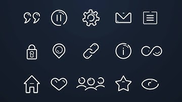 50 Line Icons After Effects Template