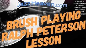 *Brush Playing* Jazz Drumming: Ralph Peterson on Brushes Basic Patterns & Sweeps  JazzHeaven.com