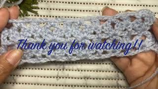 How to Crochet this Very Easy Shell / V-stitch Pattern