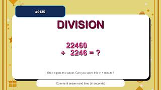 Math Division Workout #0135