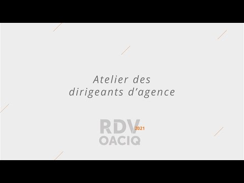 Atelier - Dirigeant d'agence