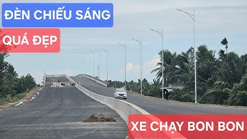 Cầu Rạch Miễu 2 mới nhất: Cận cảnh lắp đèn chiếu sáng cho cầu Mỹ Tho nối Tiền Giang Bến Tre