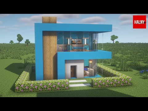 Small and simple modern house in Minecraft