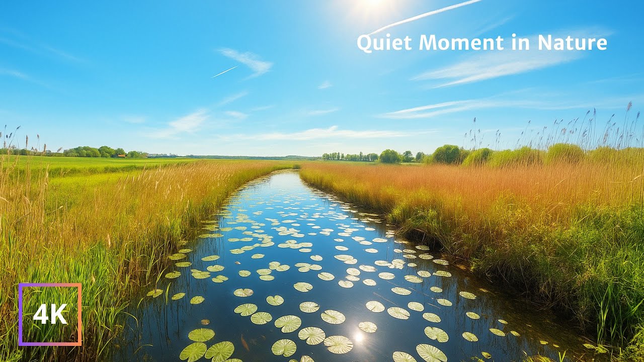 Quiet Moment in Nature 🌾 14-Minute 4K Grassland Walk with Bird Sounds | No Music, No Talking